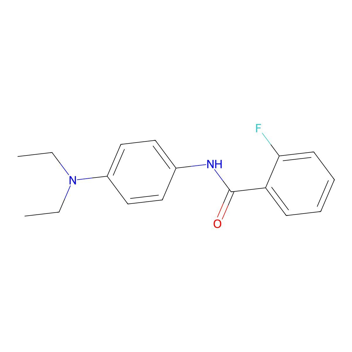 N-[4-(diethylamino)phenyl]-2-fluorobenzamide molecular structure, CAS 364742-31-4