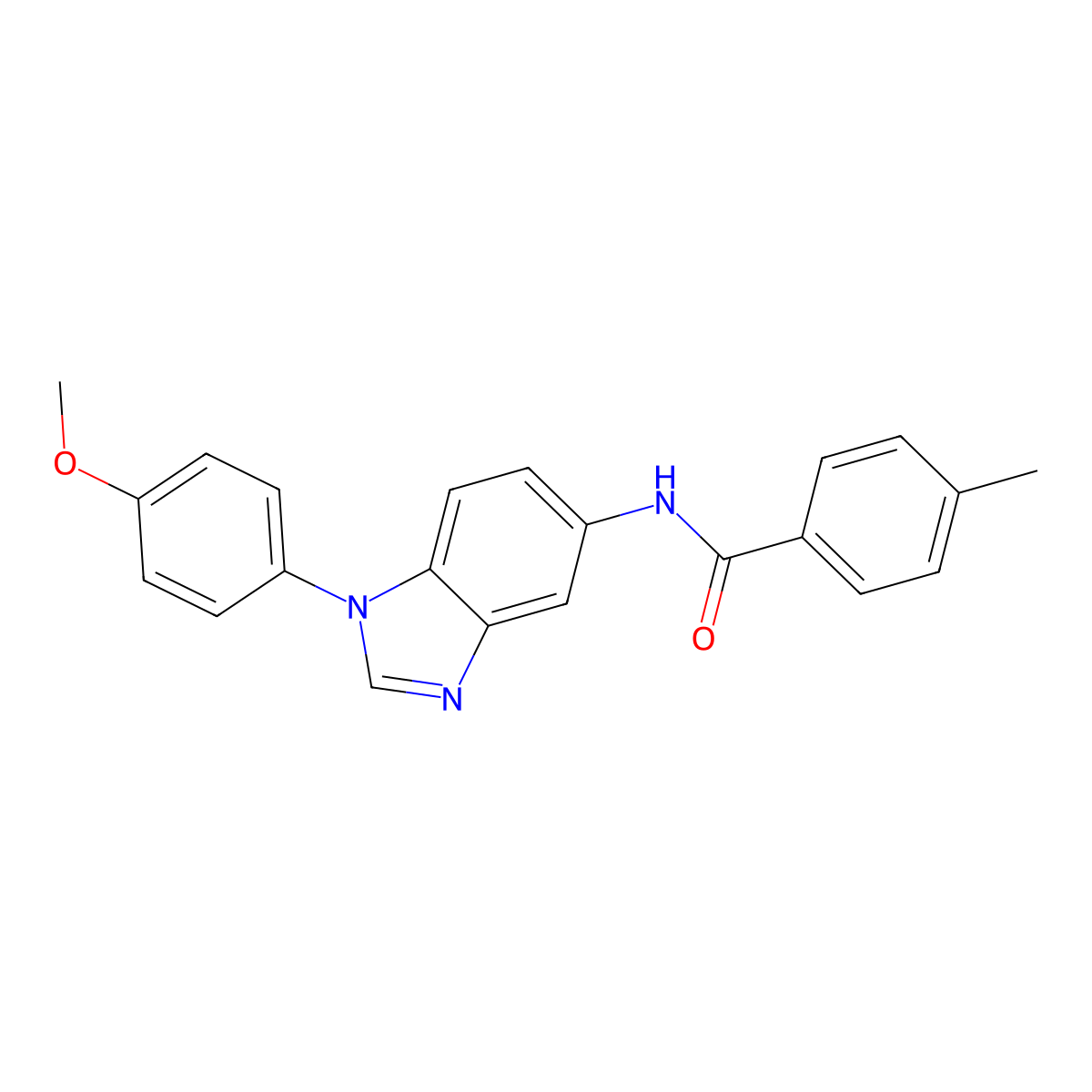 N-[1-(4-methoxyphenyl)benzimidazol-5-yl]-4-methylbenzamide molecular structure, CAS 364742-97-2