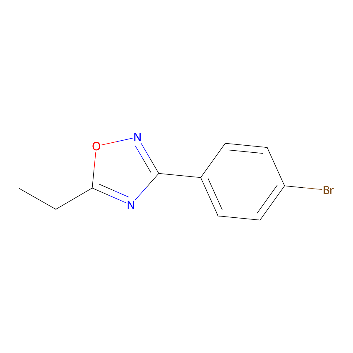 3-(4-Bromophenyl)-5-ethyl-1,2,4-oxadiazole molecular structure, CAS 364743-34-0