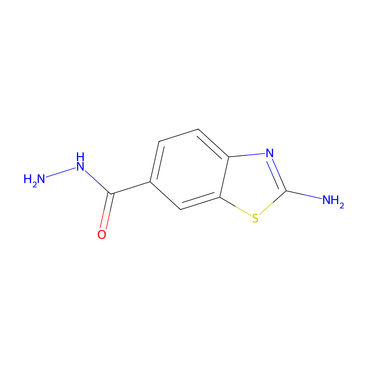 2-Amino-1,3-benzothiazole-6-carbohydrazide molecular structure, CAS 364743-45-3