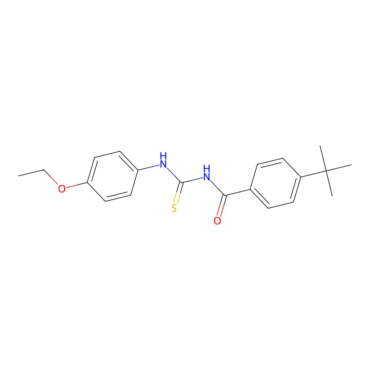 4-tert-butyl-N-[(4-ethoxyphenyl)carbamothioyl]benzamide molecular structure, CAS 364743-50-0