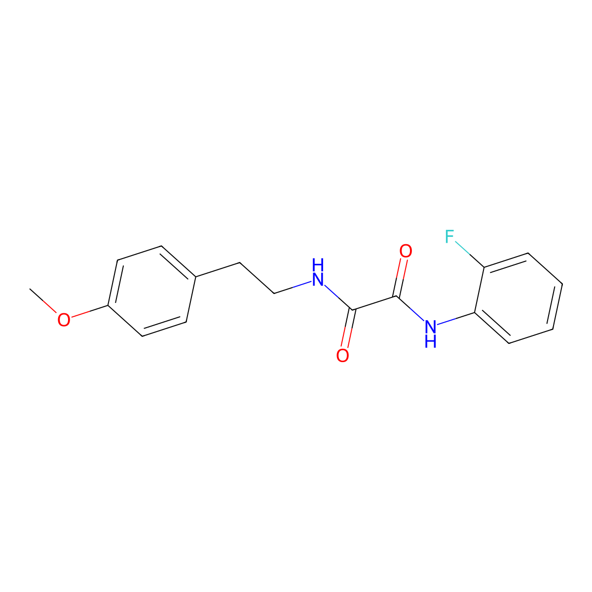N-(2-fluorophenyl)-N'-[2-(4-methoxyphenyl)ethyl]ethanediamide molecular structure, CAS 364743-52-2