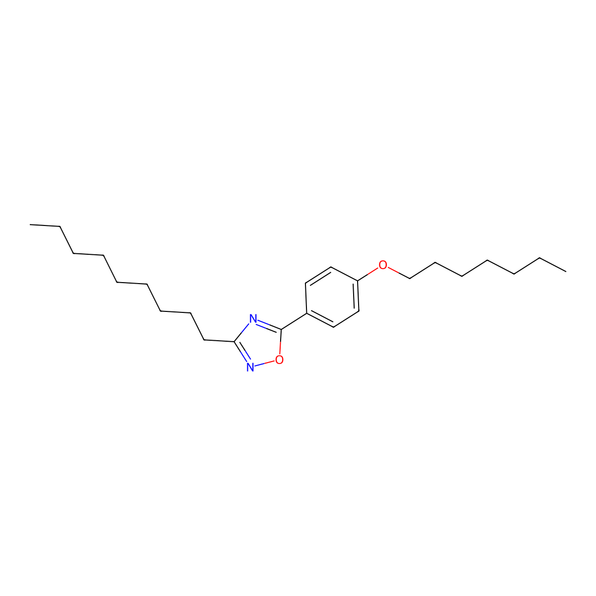 5-(4-Heptoxyphenyl)-3-nonyl-1,2,4-oxadiazole molecular structure, CAS 364743-95-3