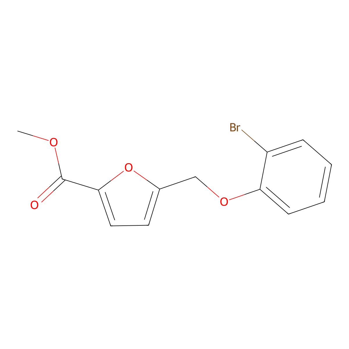Methyl 5-((2-bromophenoxy)methyl)furan-2-carboxylate molecular structure, CAS 364744-54-7