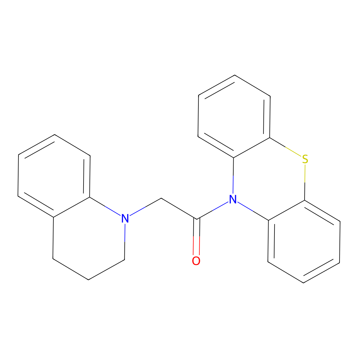 2-(3,4-dihydroquinolin-1(2H)-yl)-1-(10H-phenothiazin-10-yl)ethanone molecular structure, CAS 364745-10-8