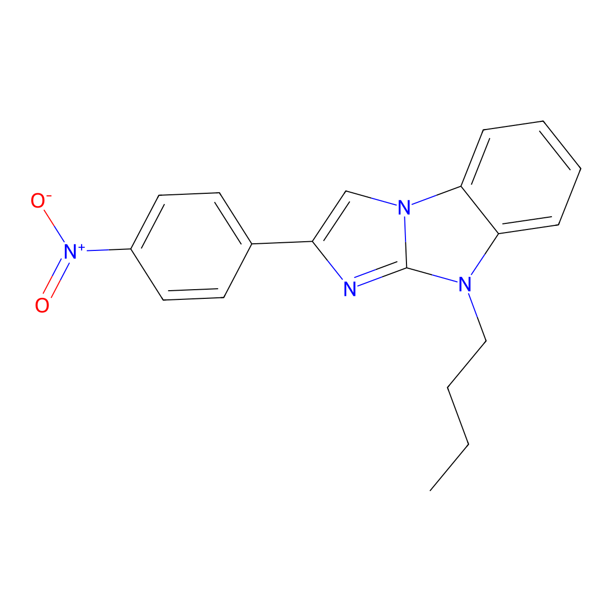 4-Butyl-2-(4-nitrophenyl)imidazo[1,2-a]benzimidazole molecular structure, CAS 364745-75-5