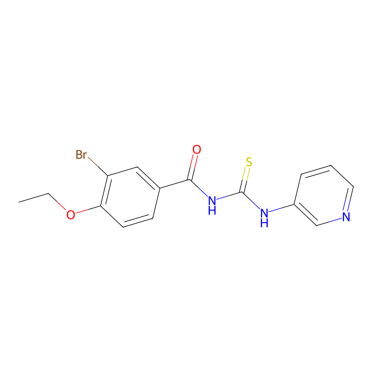 3-bromo-4-ethoxy-N-(pyridin-3-ylcarbamothioyl)benzamide molecular structure, CAS 364746-28-1