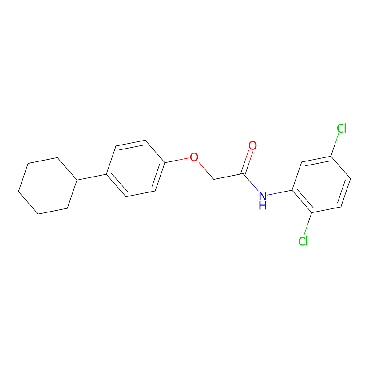 2-(4-cyclohexylphenoxy)-N-(2,5-dichlorophenyl)acetamide molecular structure, CAS 364746-43-0