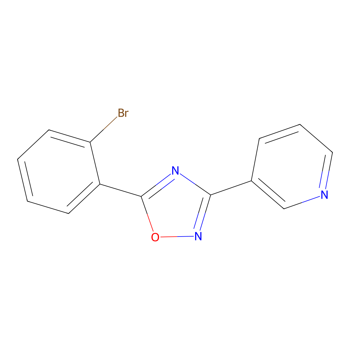 3-[5-(2-Bromophenyl)-1,2,4-oxadiazol-3-yl]pyridine molecular structure, CAS 364747-71-7