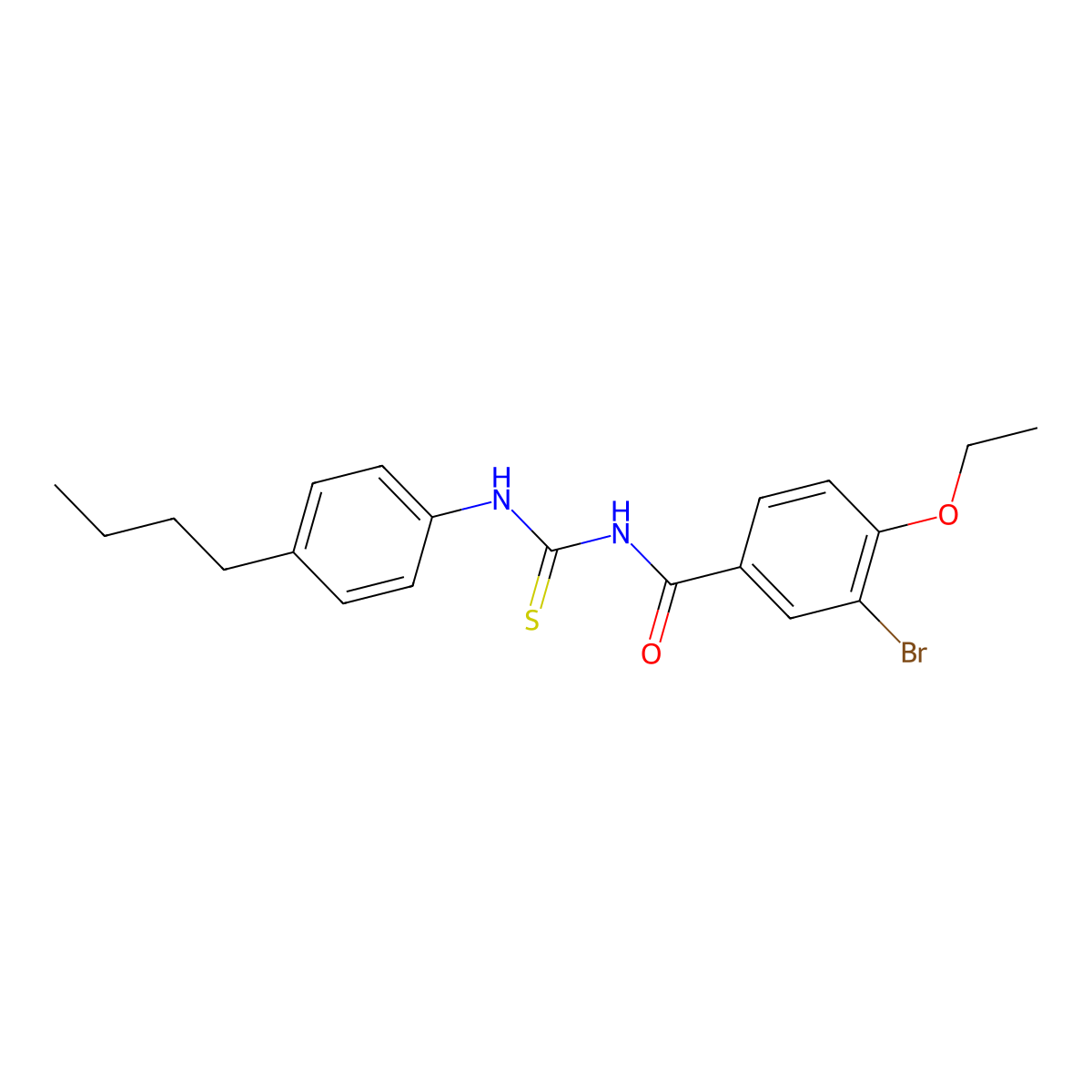 3-bromo-N-[(4-butylphenyl)carbamothioyl]-4-ethoxybenzamide molecular structure, CAS 364747-98-8