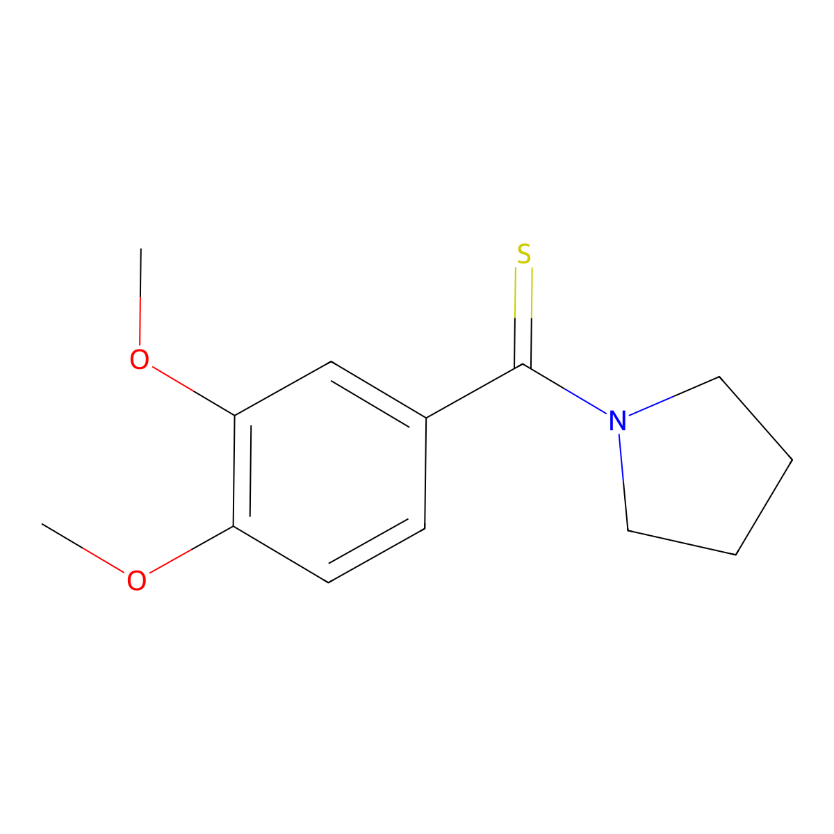 (3,4-Dimethoxyphenyl)pyrrolidinylmethane-1-thione molecular structure, CAS 364748-13-0
