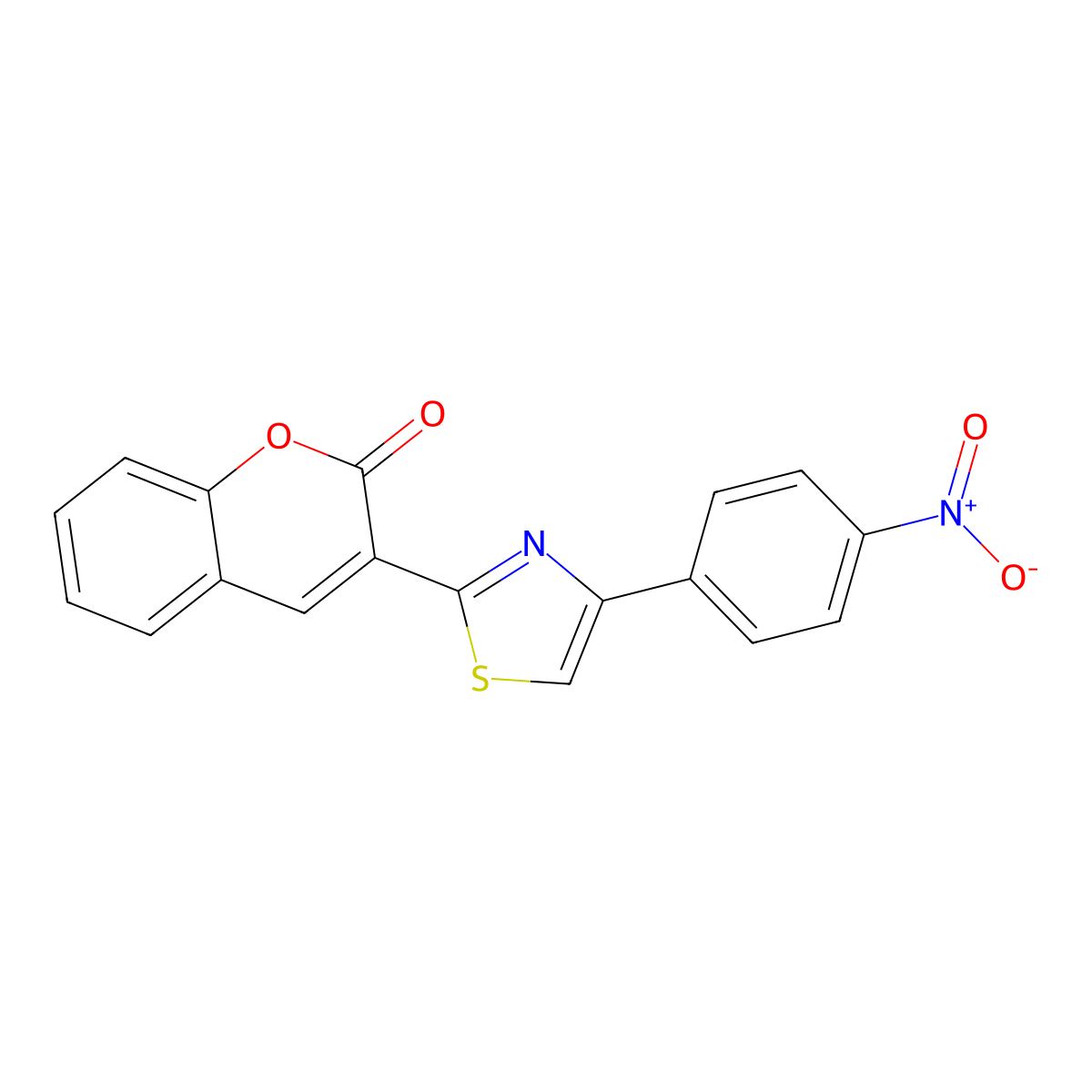 3-[4-(4-Nitrophenyl)-1,3-thiazol-2-yl]chromen-2-one molecular structure, CAS 364748-59-4