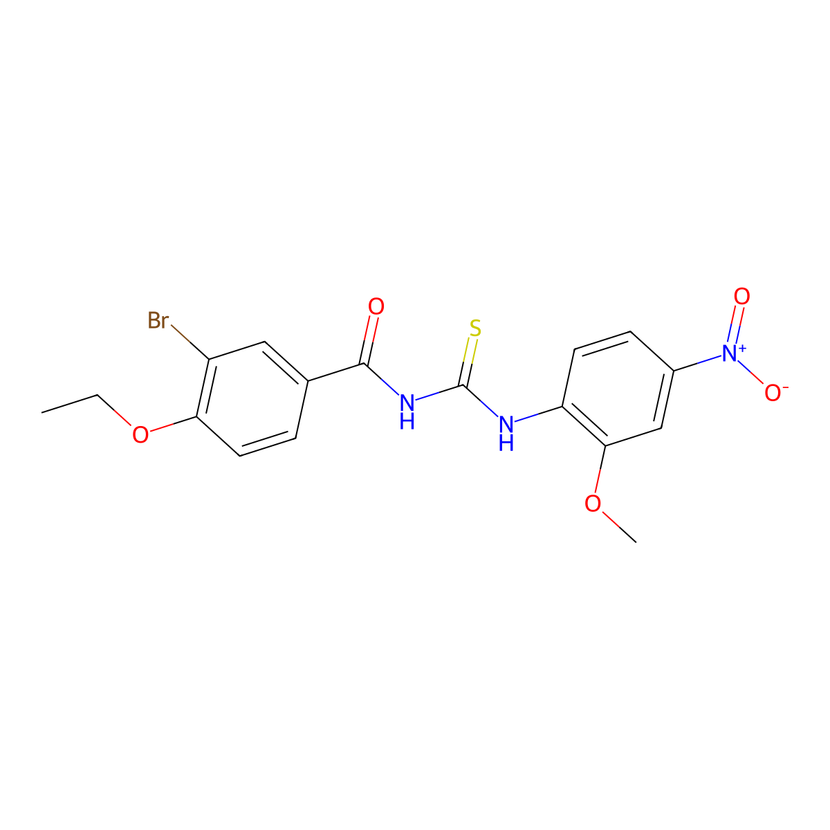 3-bromo-4-ethoxy-N-[(2-methoxy-4-nitrophenyl)carbamothioyl]benzamide molecular structure, CAS 364748-69-6