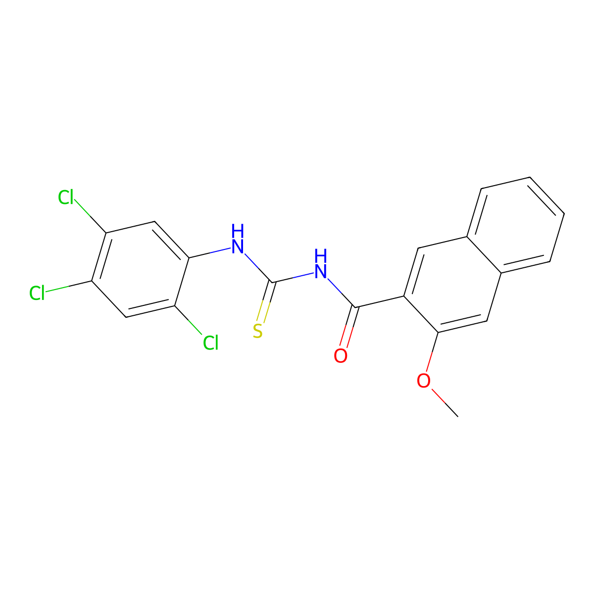 3-methoxy-N-[(2,4,5-trichlorophenyl)carbamothioyl]naphthalene-2-carboxamide molecular structure, CAS 364749-60-0