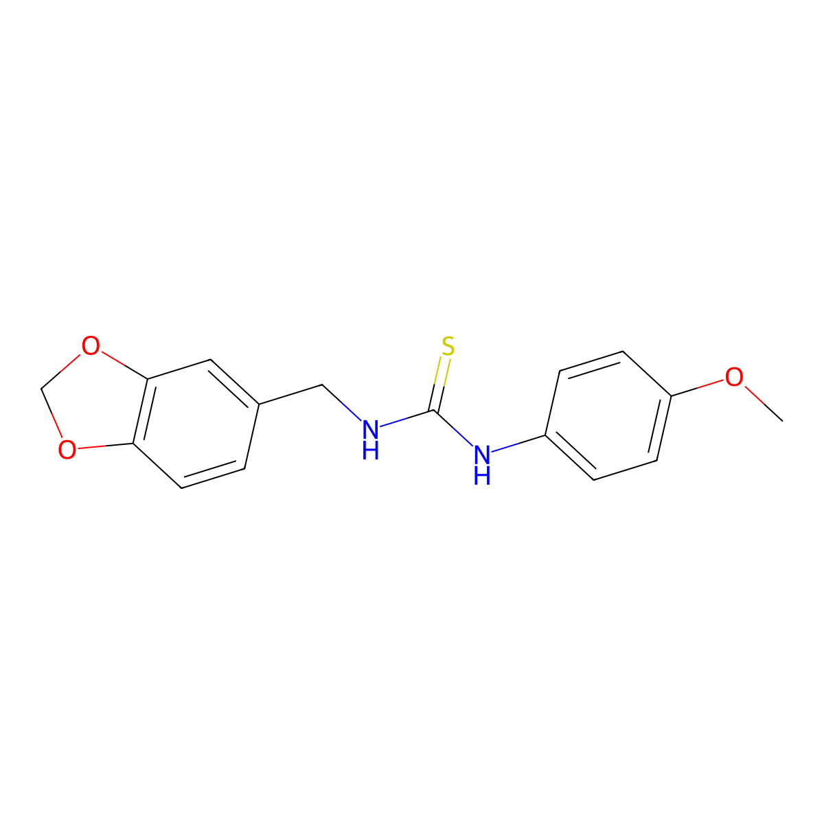 N-(1,3-benzodioxol-5-ylmethyl)-N'-(4-methoxyphenyl)thiourea molecular structure, CAS 364749-81-5