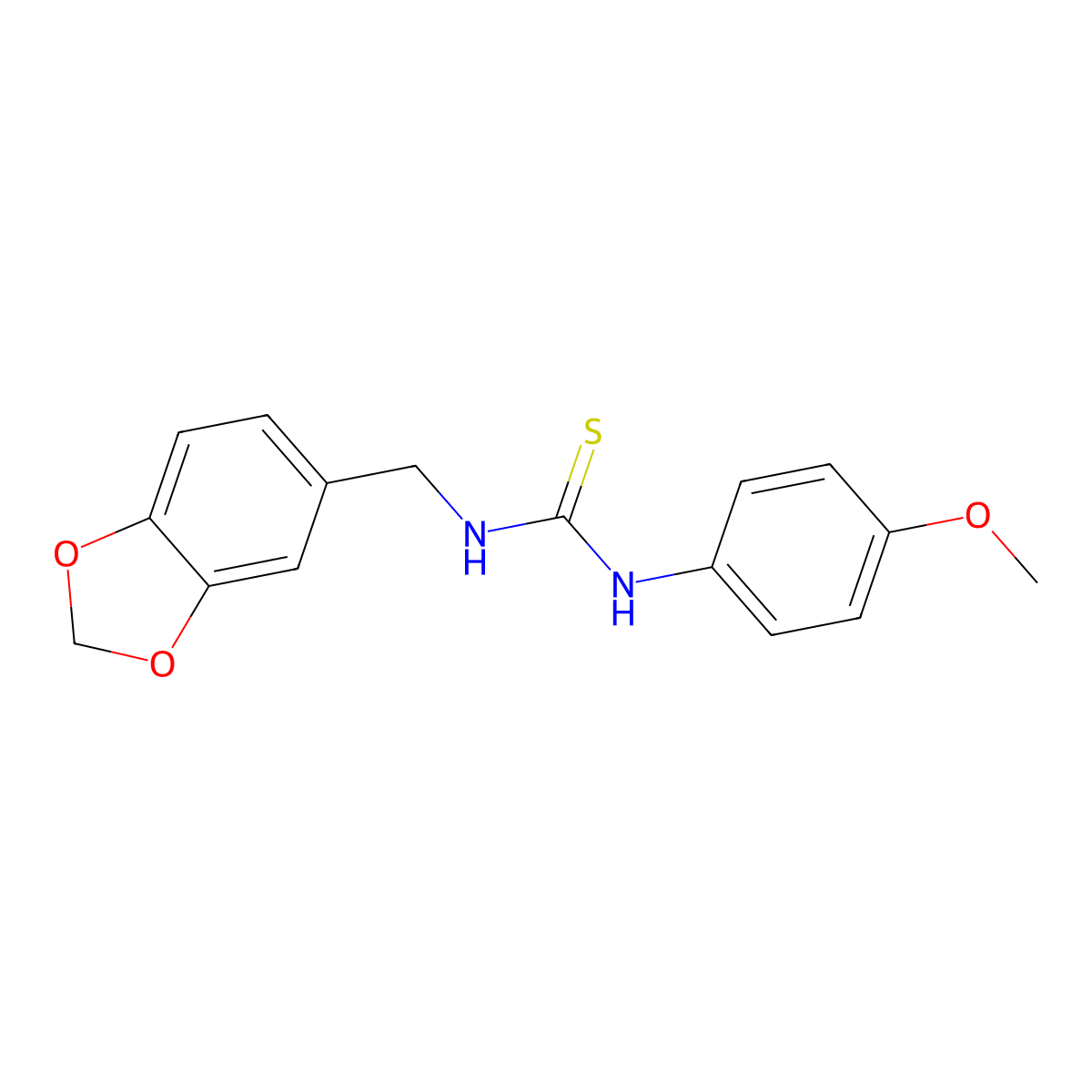 N-(1,3-benzodioxol-5-ylmethyl)-N'-(4-methoxyphenyl)thiourea molecular structure, CAS 364749-81-5