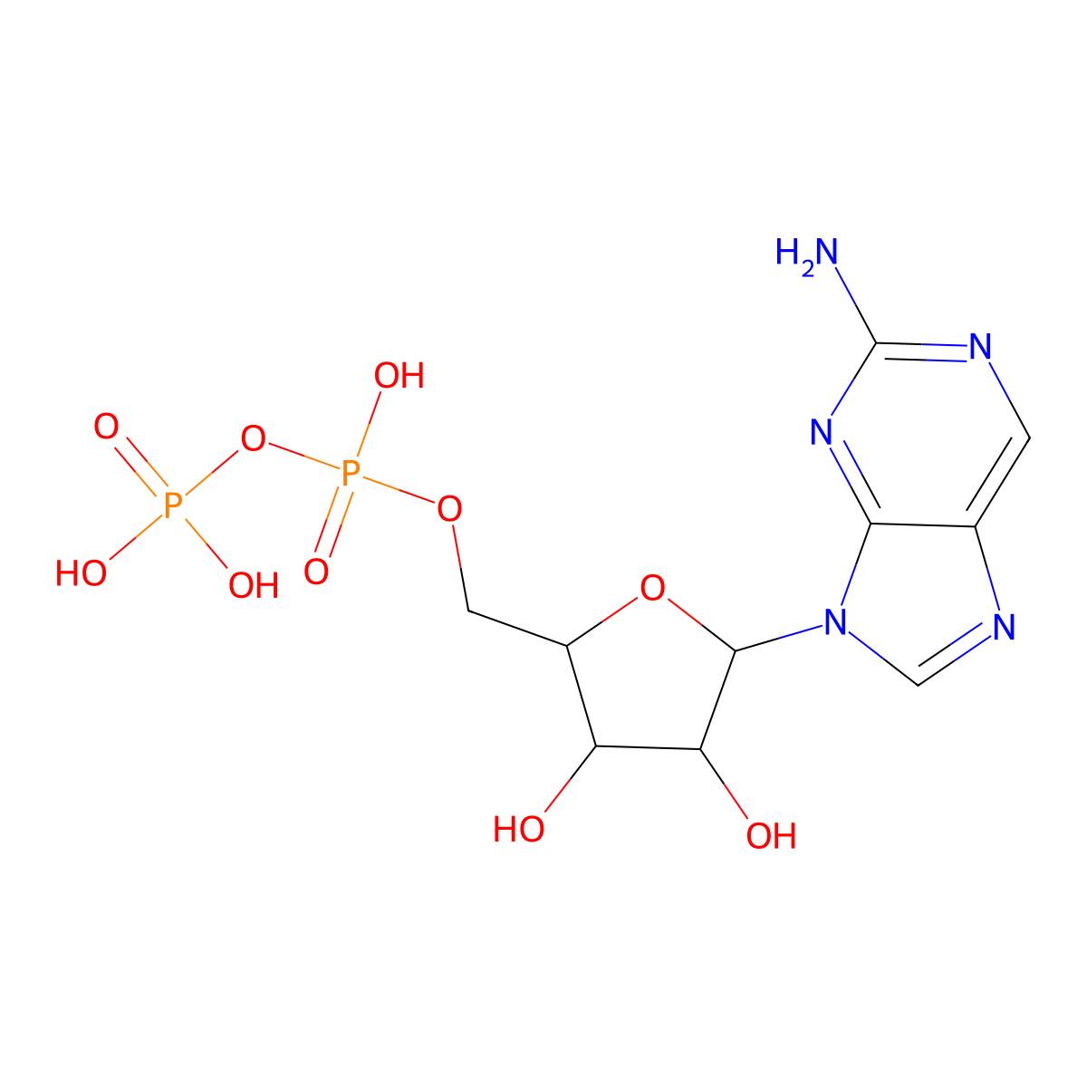 2-Aminopurine ribodylic acid molecular structure, CAS 36475-53-3