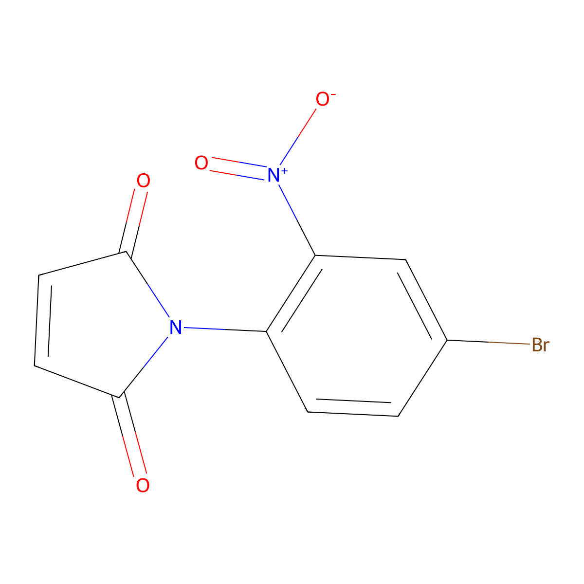 1-(4-bromo-2-nitrophenyl)-1H-pyrrole-2,5-dione molecular structure, CAS 364752-05-6