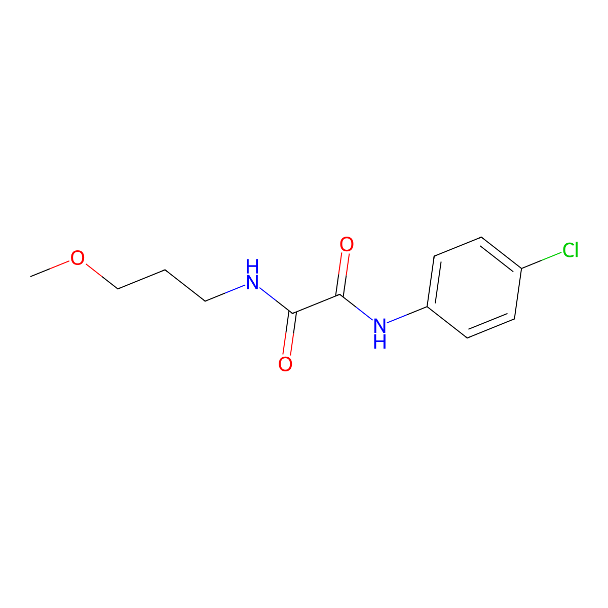 N-(4-chlorophenyl)-N'-(3-methoxypropyl)ethanediamide molecular structure, CAS 364752-07-8