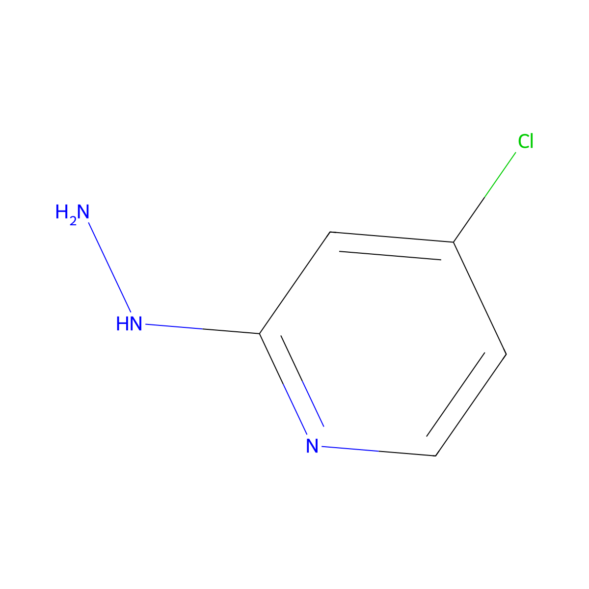 4-Chloro-2-hydrazinylpyridine molecular structure, CAS 364757-36-8