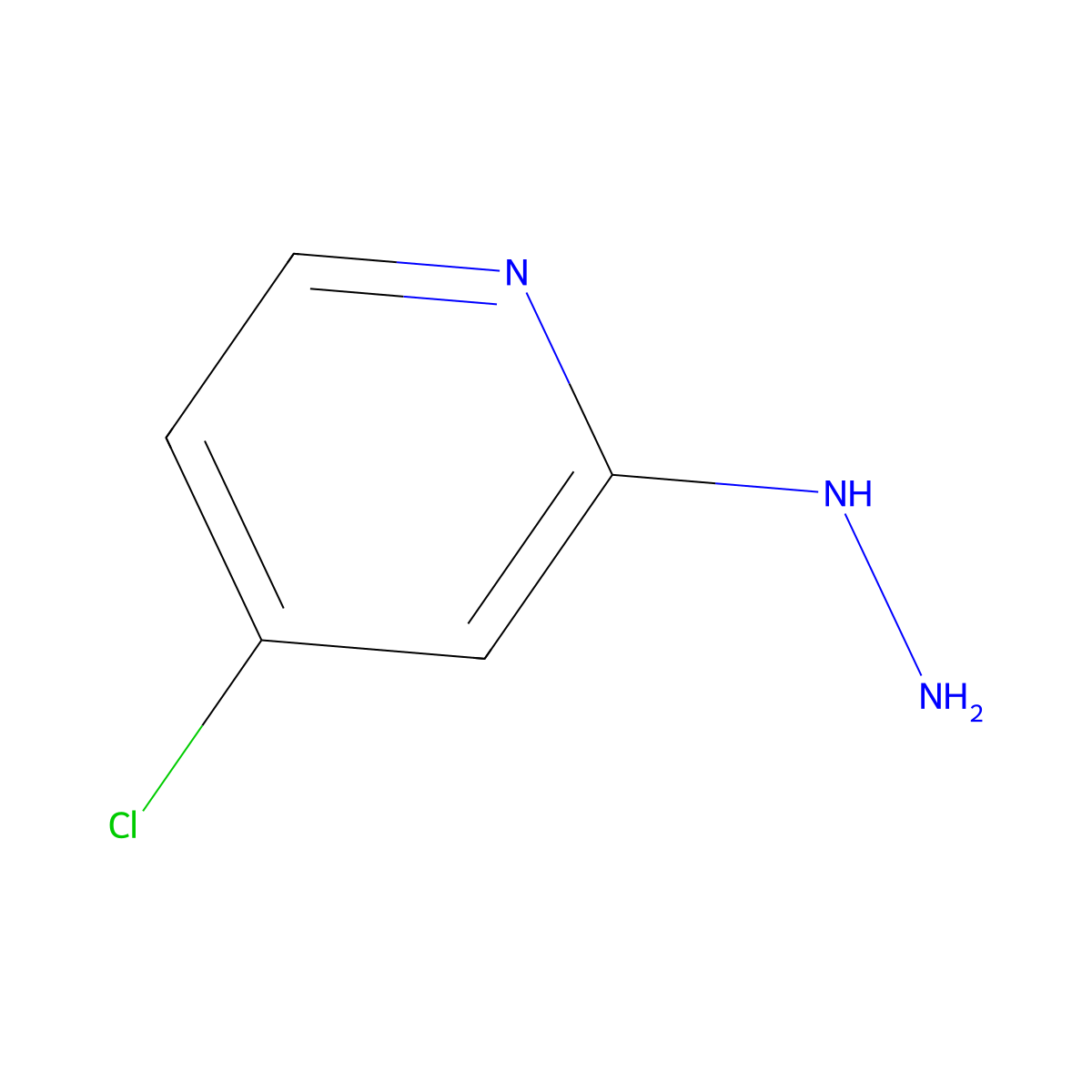 4-Chloro-2-hydrazinylpyridine molecular structure, CAS 364757-36-8