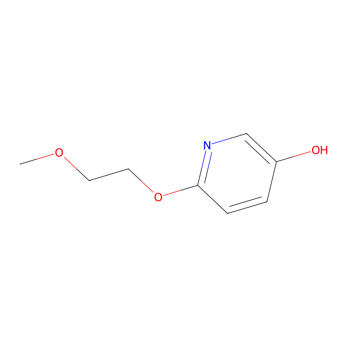 3-Pyridinol, 6-(2-methoxyethoxy)- molecular structure, CAS 364758-56-5