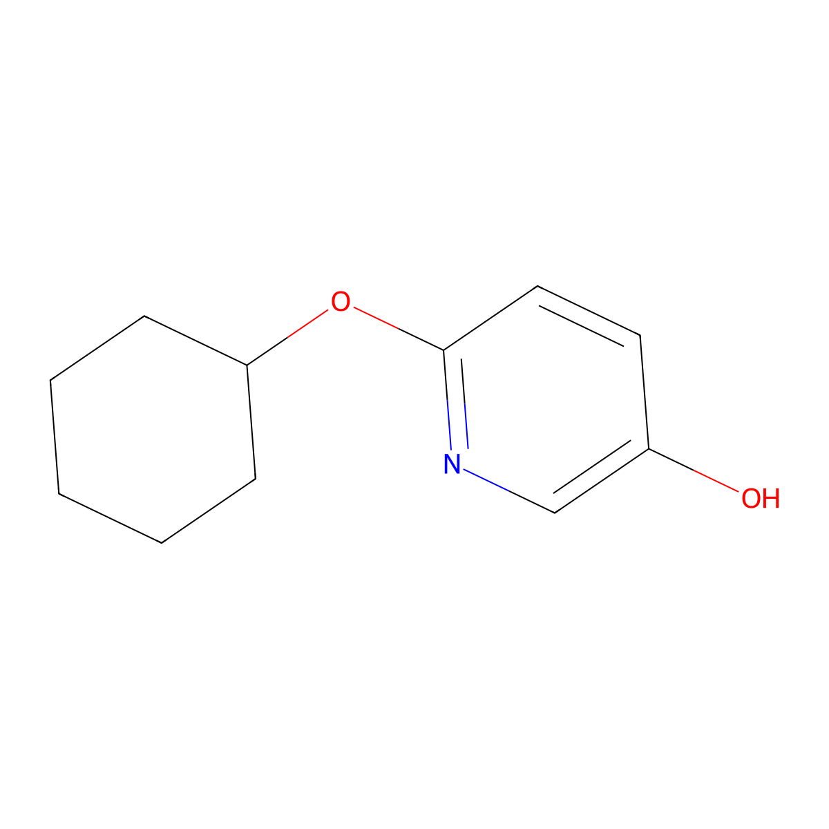6-(Cyclohexyloxy)-3-pyridinol molecular structure, CAS 364758-57-6