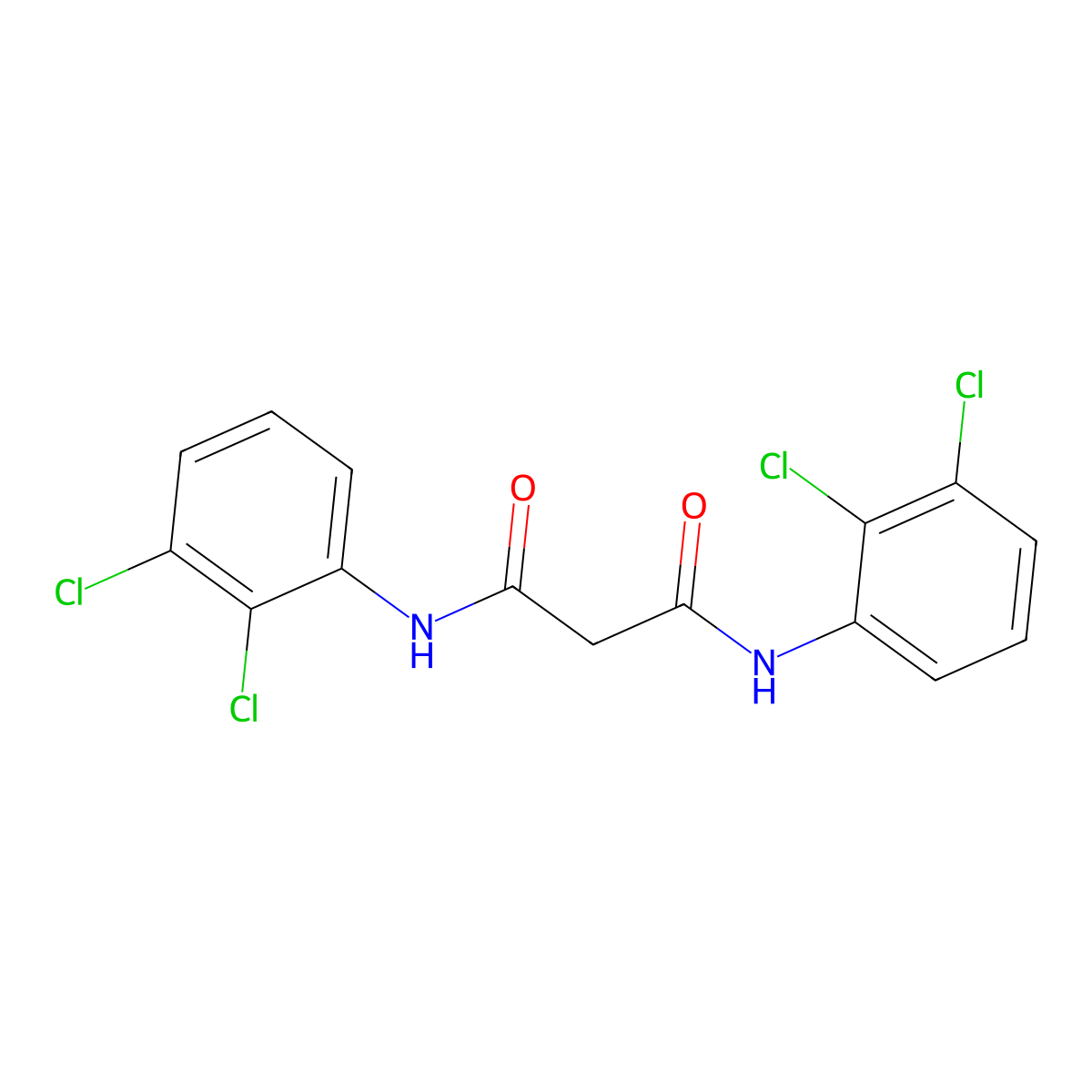 N,N'-bis(2,3-dichlorophenyl)propanediamide molecular structure, CAS 36476-40-1