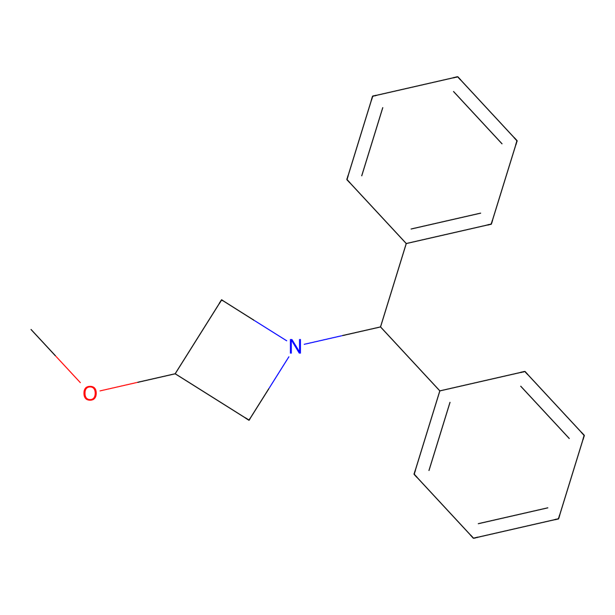 1-Benzhydryl-3-methoxyazetidine molecular structure, CAS 36476-82-1