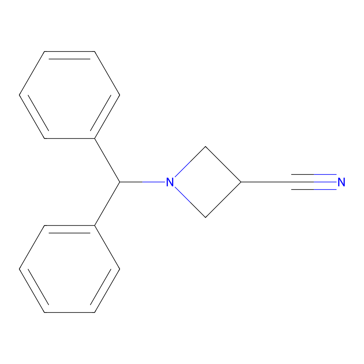 1-(Diphenylmethyl)azetidine-3-carbonitrile molecular structure, CAS 36476-86-5