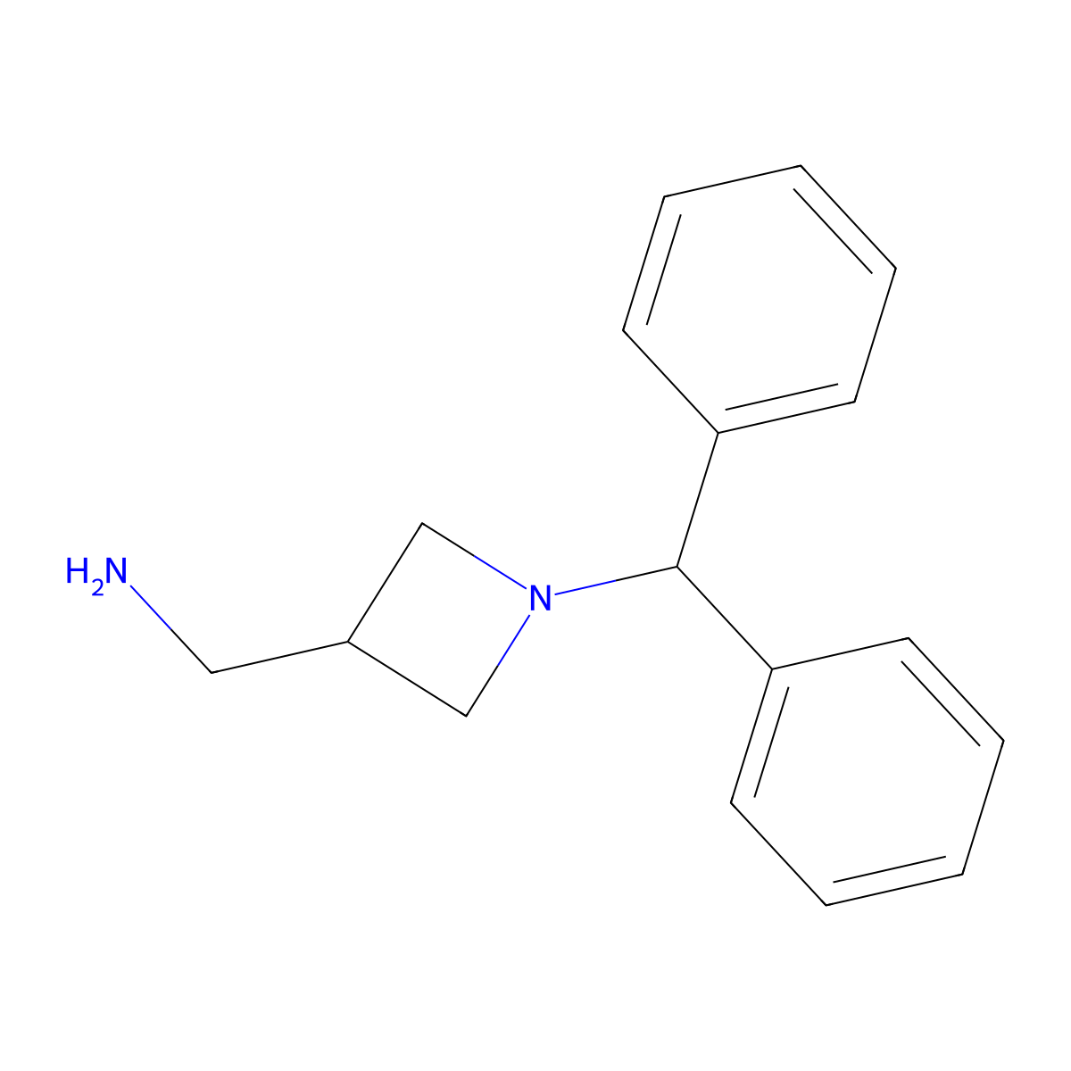 3-Aminomethyl-1-benzhydrylazetidine molecular structure, CAS 36476-88-7