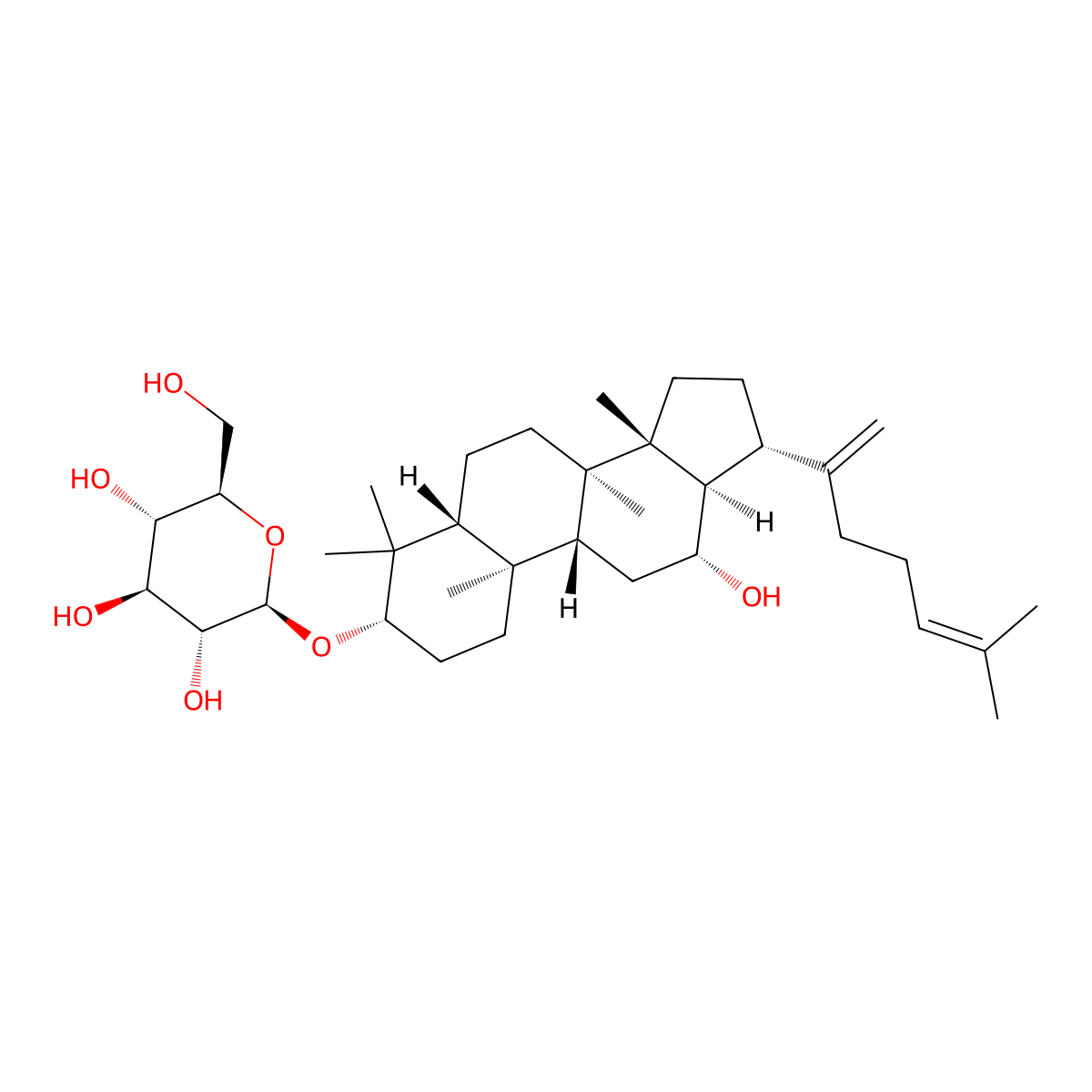 Ginsenoside Rk2 molecular structure, CAS 364779-14-6