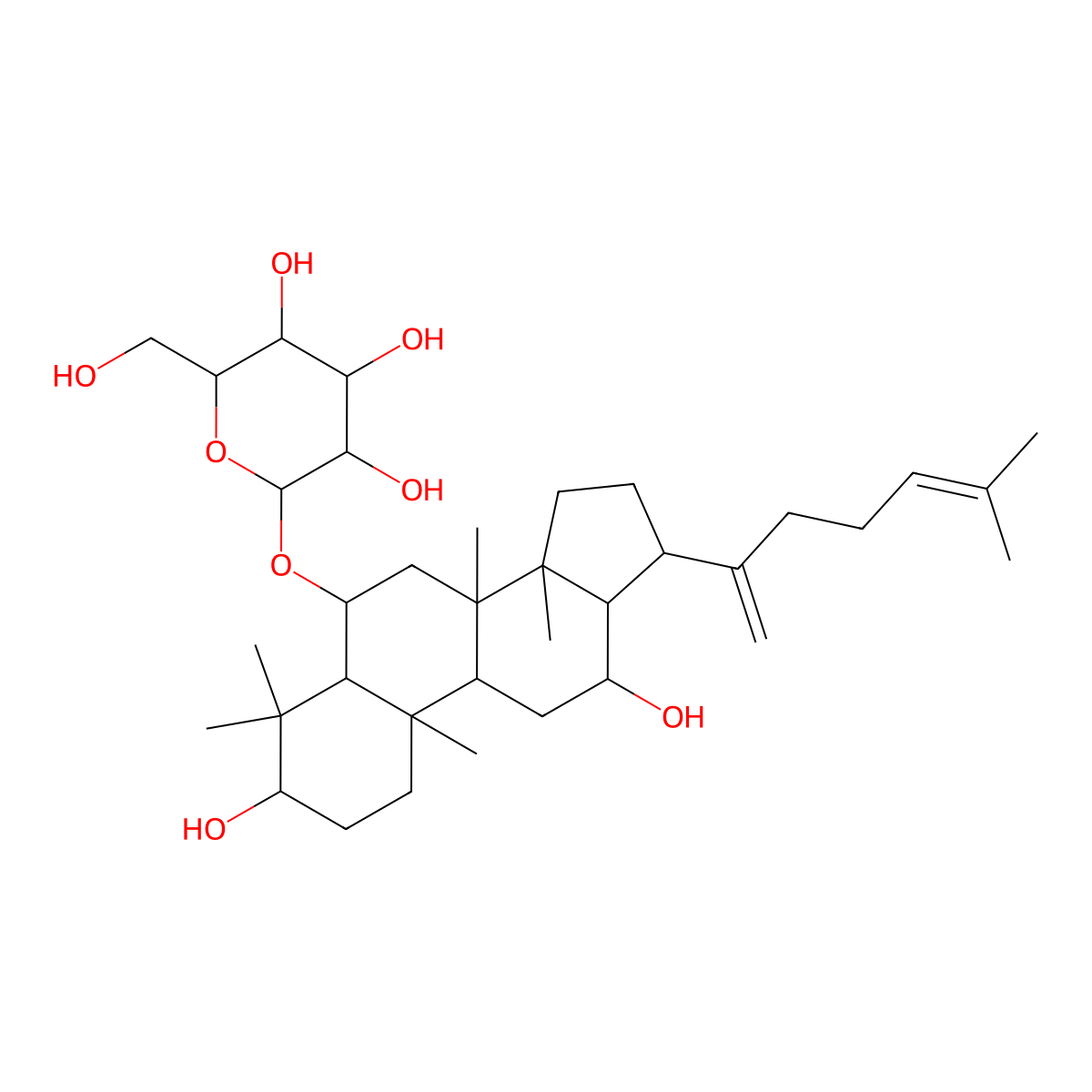 Ginsenoside Rk3 molecular structure, CAS 364779-15-7