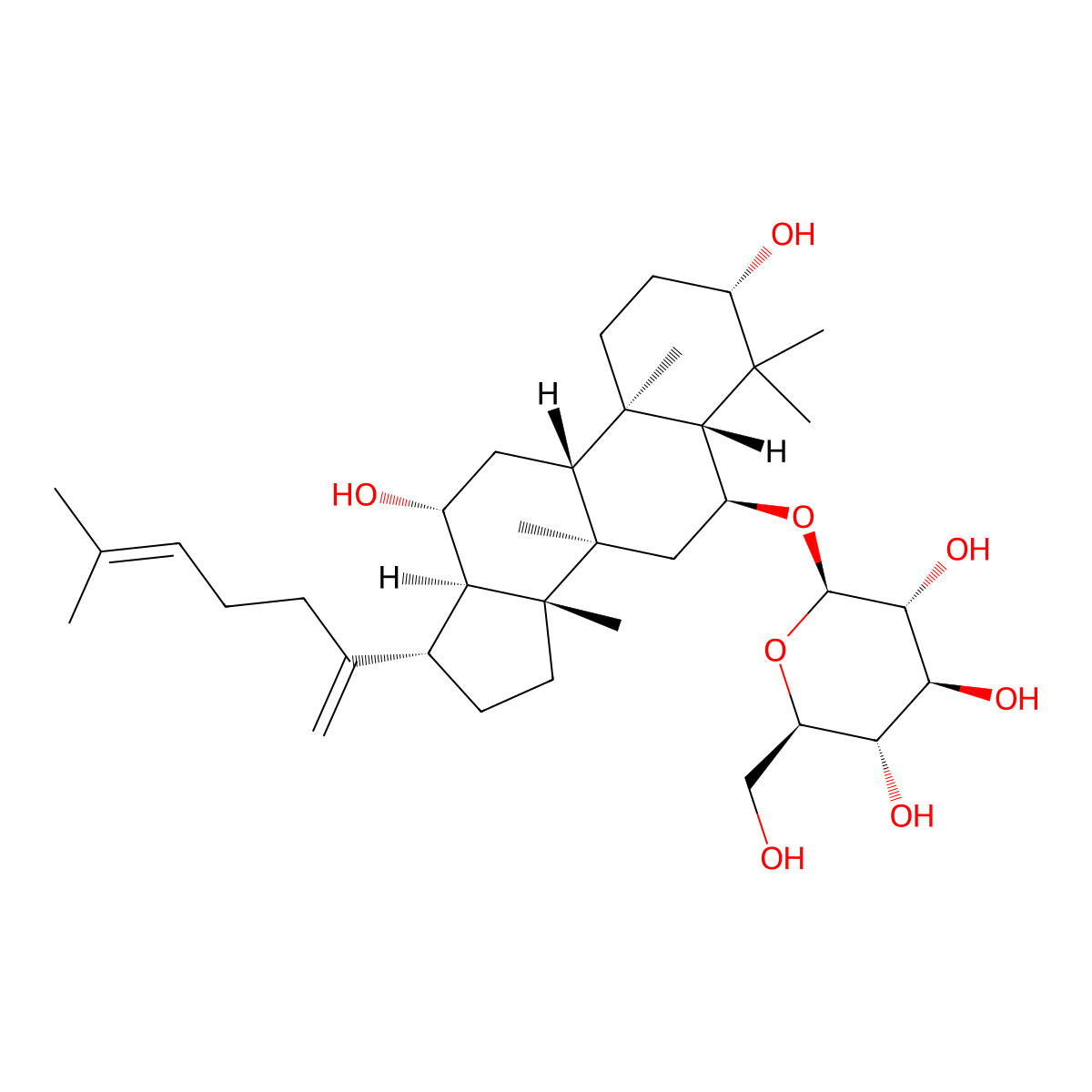 Ginsenoside Rk3 molecular structure, CAS 364779-15-7