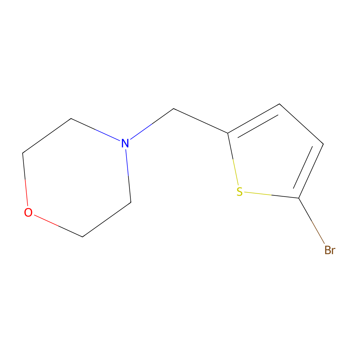 4-[(5-Bromothiophen-2-yl)methyl]morpholine molecular structure, CAS 364793-76-0