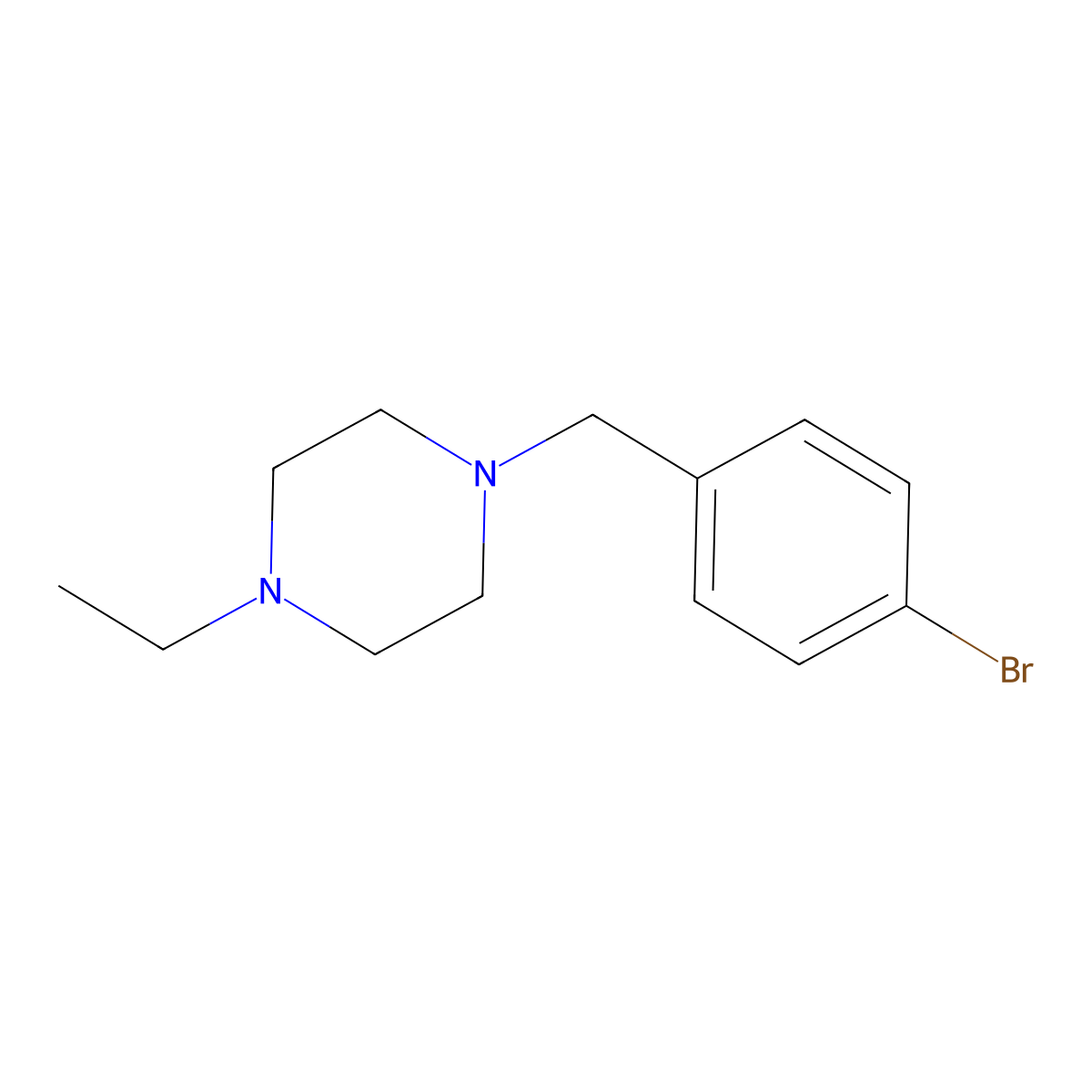 1-(4-Bromobenzyl)-4-ethylpiperazine molecular structure, CAS 364793-85-1