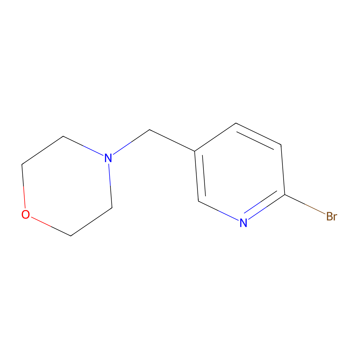 4-((6-Bromopyridin-3-yl)methyl)morpholine molecular structure, CAS 364793-93-1