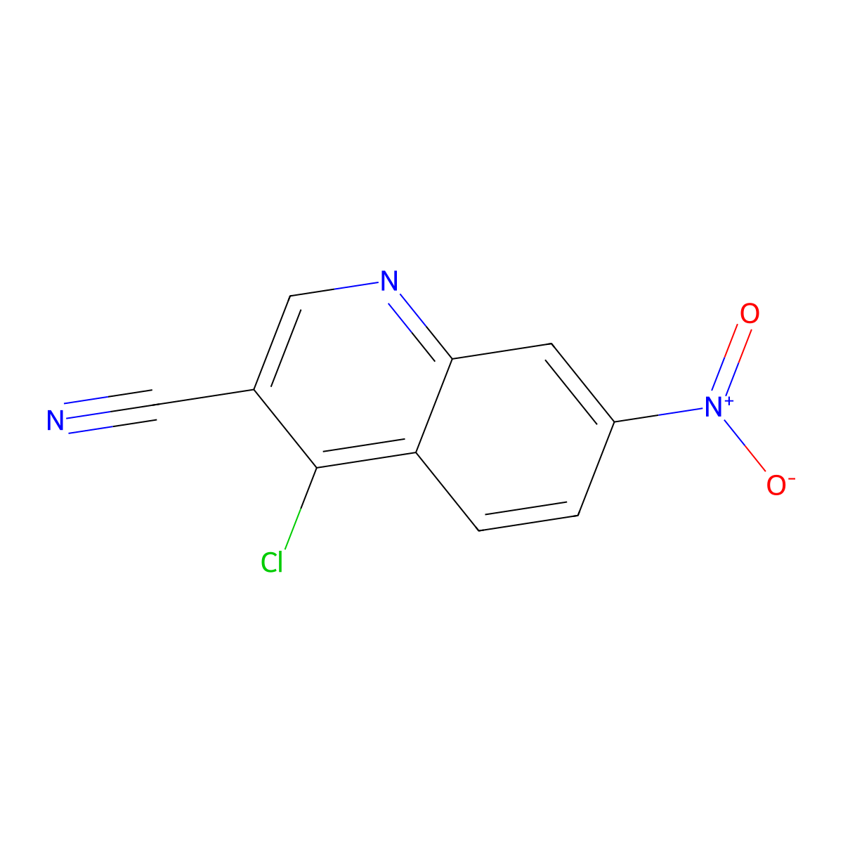 4-Chloro-7-nitroquinoline-3-carbonitrile molecular structure, CAS 364794-13-8