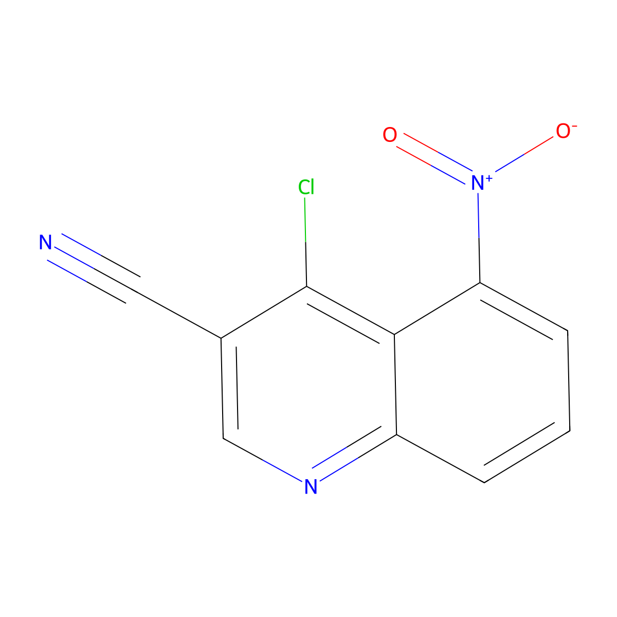 4-Chloro-5-nitroquinoline-3-carbonitrile molecular structure, CAS 364794-14-9