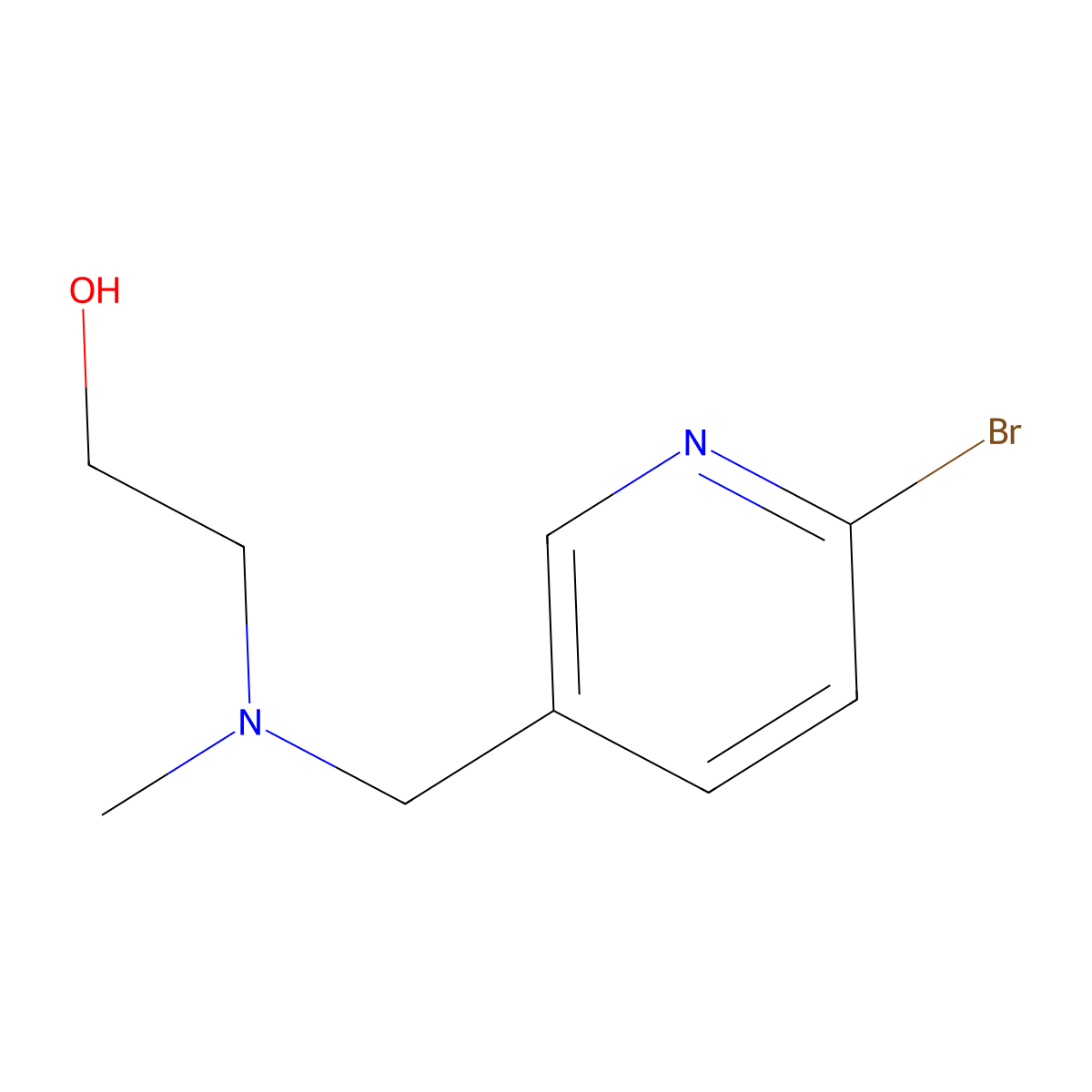 2-[(6-Bromo-pyridin-3-ylmethyl)-methyl-amino]-ethanol molecular structure, CAS 364794-23-0