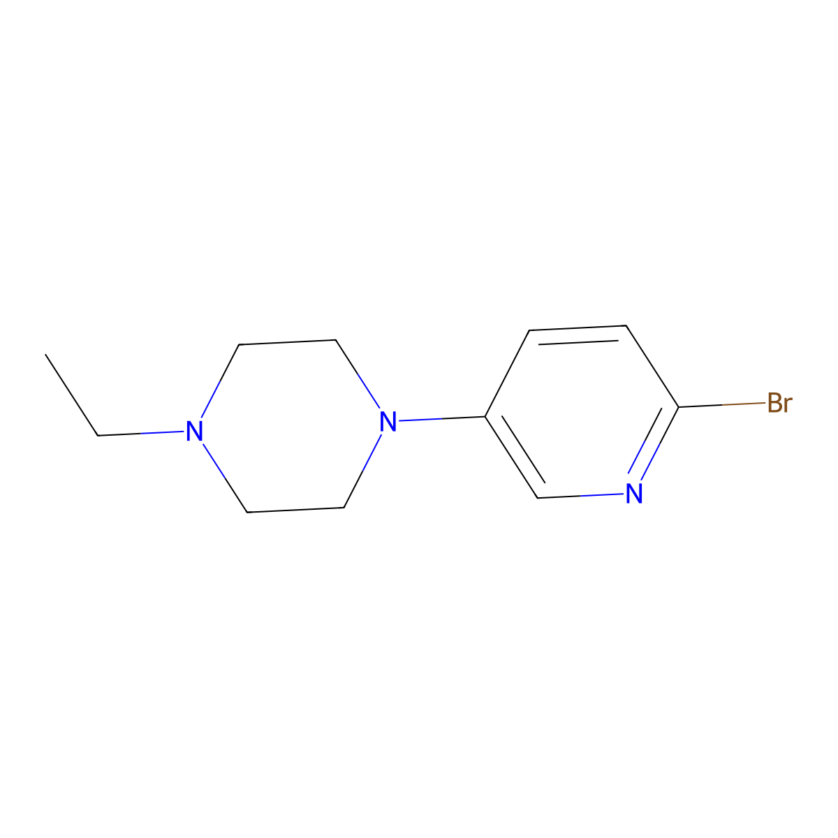 1-(6-Bromopyridin-3-yl)-4-ethylpiperazine molecular structure, CAS 364794-25-2