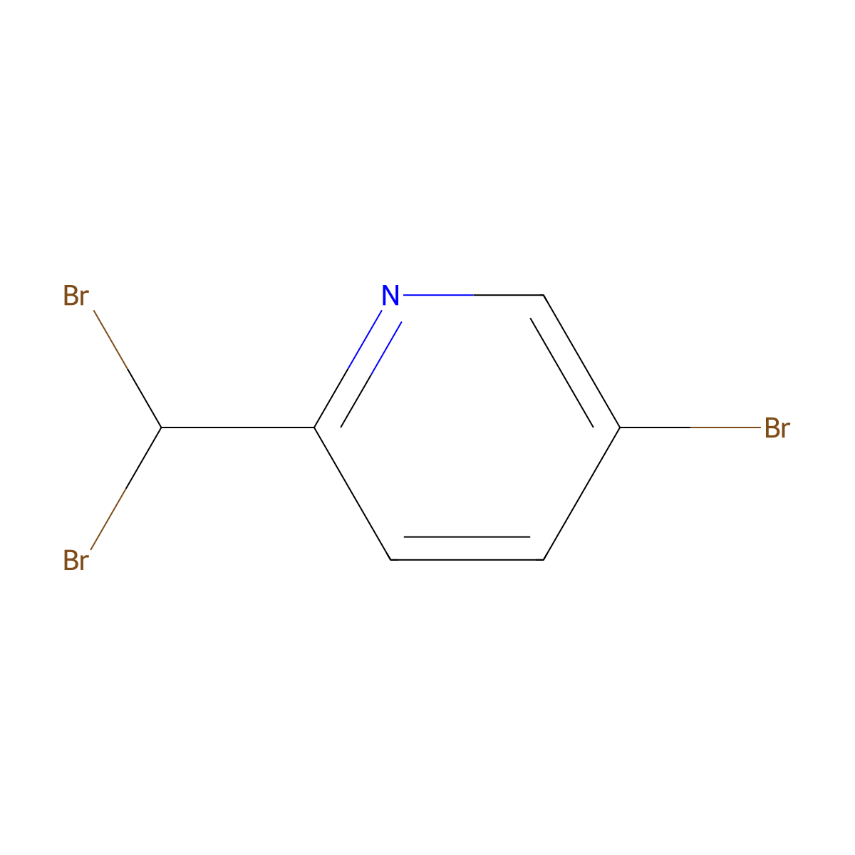 5-Bromo-2-(dibromomethyl)pyridine molecular structure, CAS 364794-27-4