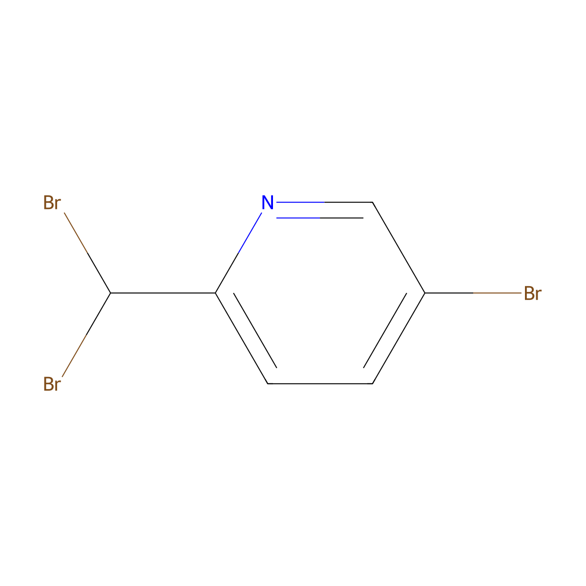 5-Bromo-2-(dibromomethyl)pyridine molecular structure, CAS 364794-27-4