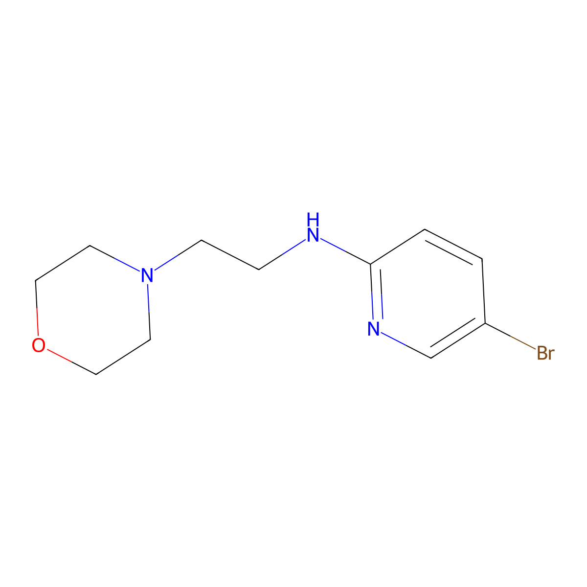 5-Bromo-(2-morpholinoethylamino)pyridine molecular structure, CAS 364794-56-9