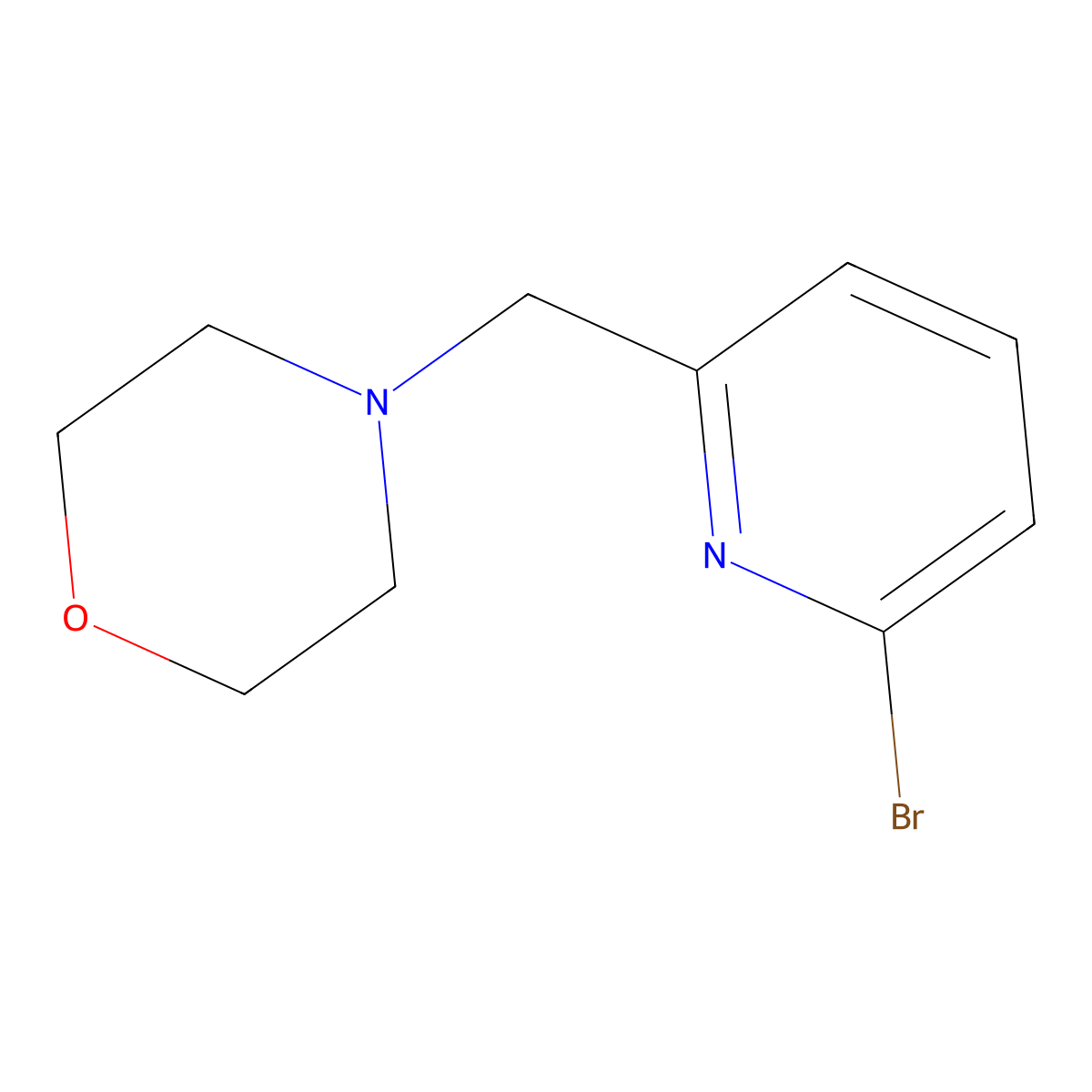 4-((6-Bromopyridin-2-yl)methyl)morpholine molecular structure, CAS 364794-59-2
