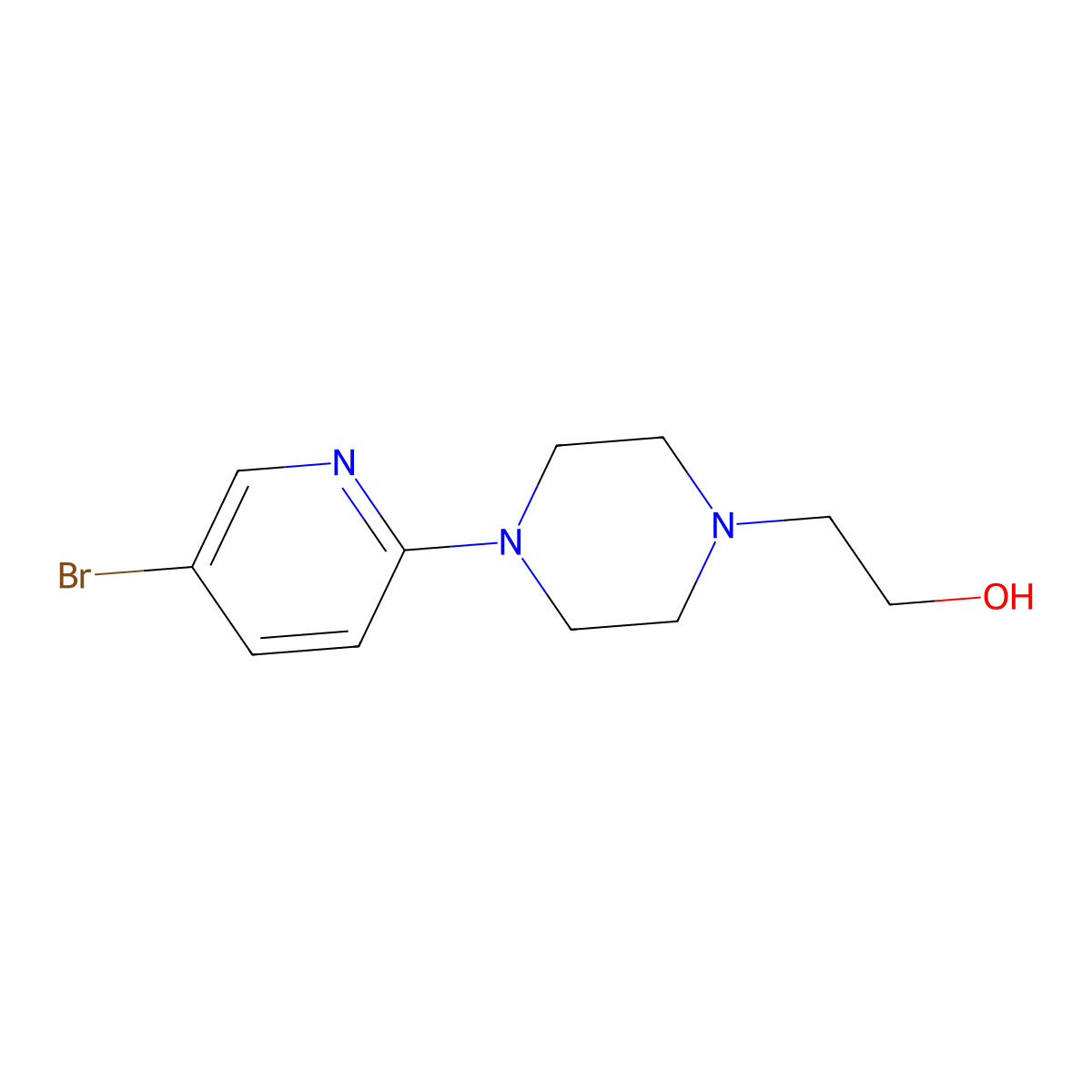 2-(4-(5-Bromopyridin-2-yl)piperazin-1-yl)ethanol molecular structure, CAS 364794-69-4