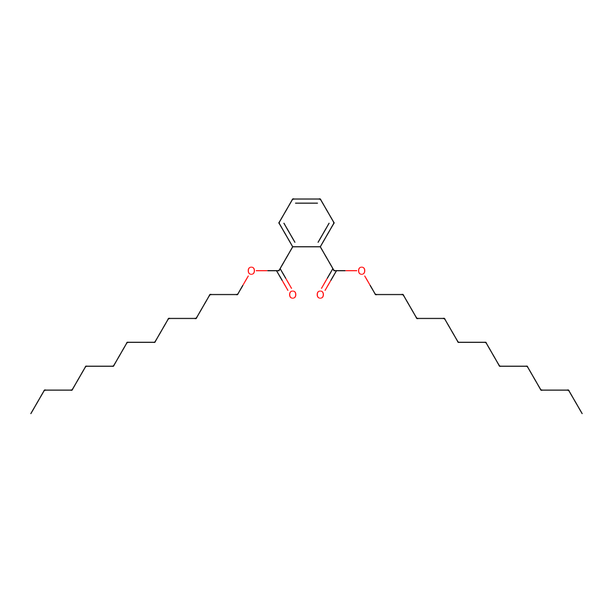 Diundecyl phthalate molecular structure, CAS 3648-20-2