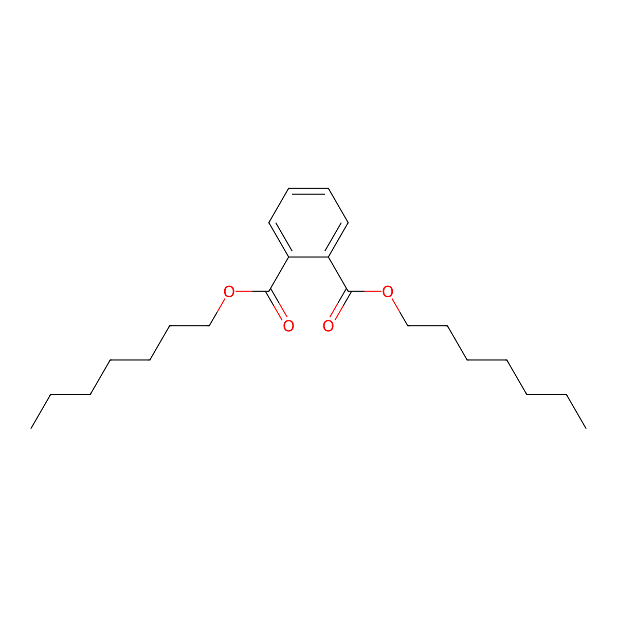 Diheptyl phthalate molecular structure, CAS 3648-21-3