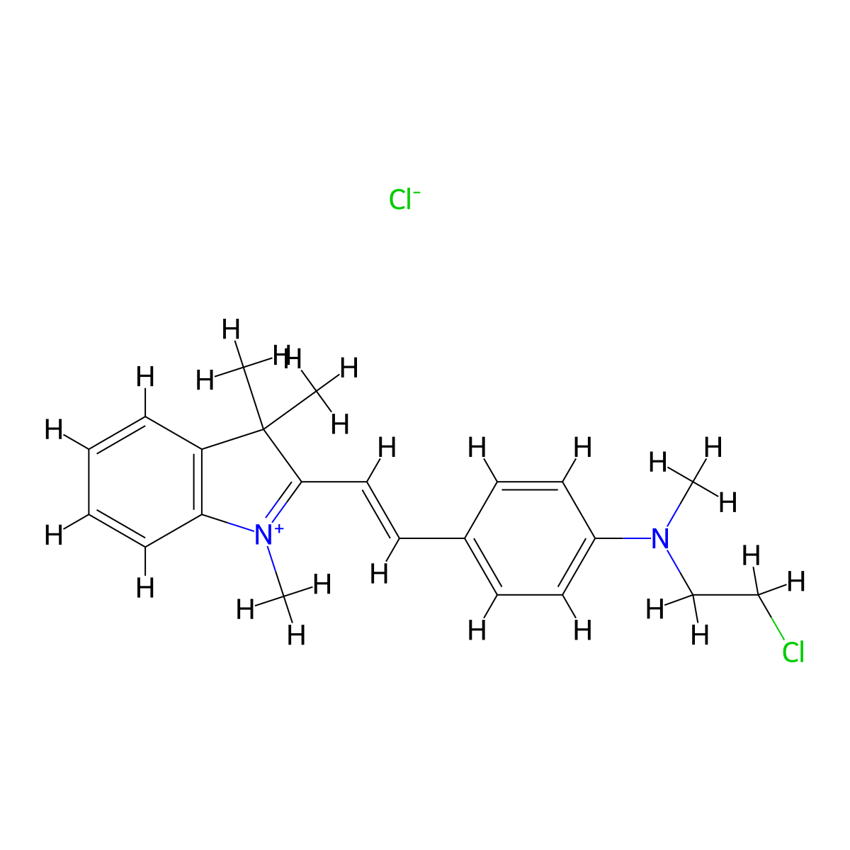 Basic Red 13 molecular structure, CAS 3648-36-0
