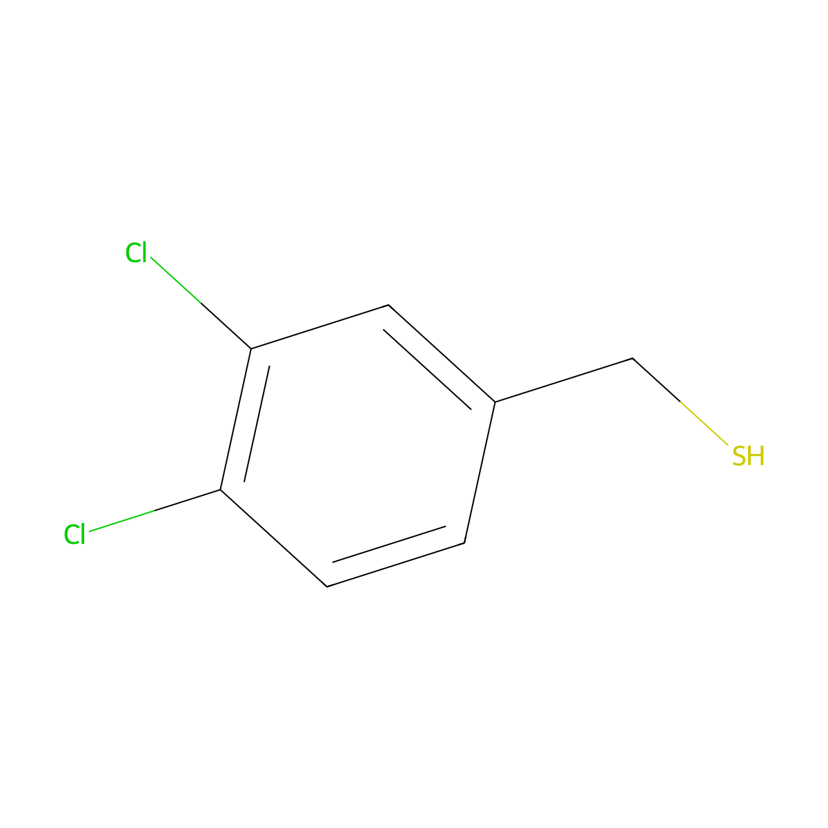 3,4-Dichlorotoluene-alpha-thiol molecular structure, CAS 36480-40-7